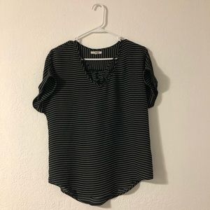 Black and White Striped Maurices Top